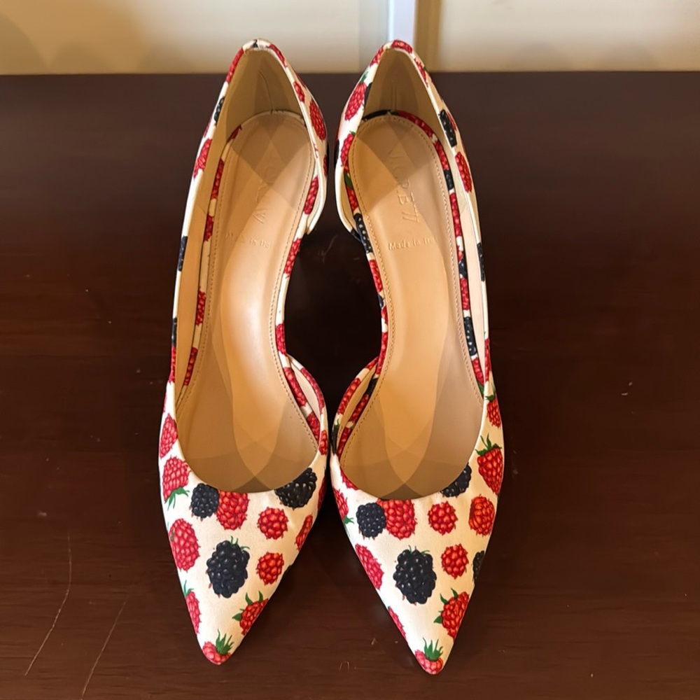 J Crew berry pumps